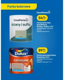 Castorama gazetka Strona 6: Farba kolorowa Dulux EasyCare €89,98, Farba kolorowa GoodHome Ściany i Sufity €54,98