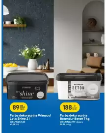 Castorama gazetka Strona 8: Farba dekoracyjna Primacol Let’s Shine €89,98, Farba dekoracyjna Betondur Beton €188,00