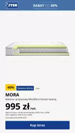 JYSK gazetka Strona 4: Materac sprężynowy MORA 80x200 cm bardzo twardy €995,00