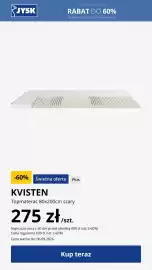 JYSK gazetka Strona 8: Topmaterac KVISTEN 80x200 cm szary €275,00