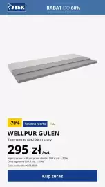 JYSK gazetka Strona 9: Topmaterac Wellpur Gulen €295,00