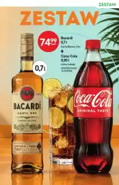 Żabka gazetka | Alkohole Strona 17: Zestaw Rum Bacardi Carta Oro 0,7 l + Napój gazowany Coca-Cola 0,85 €74,99