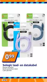 Action folder week 36 Pagina 16: Sologic laad- en datakabel €0,99