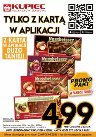 Kupiec gazetka tydzień 36 Strona 11: Czekolada gorzka z całymi migdałami Nussbeisser €4,99