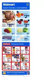 Walmart flyer week 36 Page 1: Your Fresh Market beef rib steak €11,98, Broccoli stalks or white cauliflower €2,94