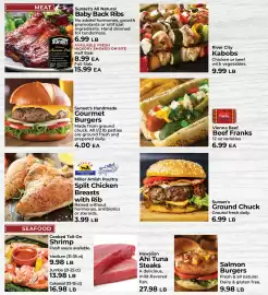 Sunset Foods weekly ad week 36 Page 2: Sunset's Handmade Gourmet Burgers €4,00, Vienna Beef Beef Franks €6,99