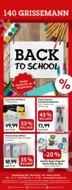 Der Grissemann Flugblatt Seite 1: Aristo Geo-A4 Board €49,99, Step by Step Heftbox €10,99