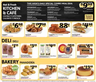 Fresco y Más weekly ad week 36 Page 4: Cuban Dinner Rolls €2,98, Mambi Mozzarella Loaf or Swiss Cheese €4,98