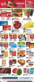 Big Y flyer week 36 Page 1: Food Club Butter €2,49, Big Y Spring Water €5,00