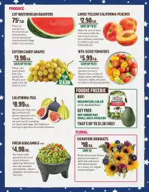 Central Market weekly ad week 36 Page 2: Large yellow california peaches €2,98, Signature Bouquets €18,00