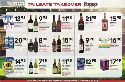 Coborn's weekly ad week 36 Page 3: Kim Crawford, J Lohr Whites or Rengo Valpolicella €11,98, Sweet Justice €17,49