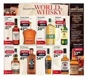 Sobeys Liquor flyer week 36 Page 4: Jim Beam Kentucky Straight Bourbon Whiskey €24,99