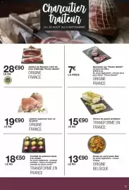 Catalogue Monop' semaine 36 page 15: Cocktail de poivrons farcis à la ricotta €18,50, Terrine de poulet printanier €15,90
