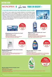 Catalogue Monop' semaine 36 page 62: Lenor Adoucissant liquide Envolée d'air €4,68, Monoprix Je Suis Vert €7,27
