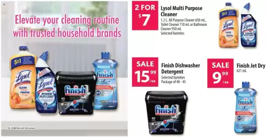 Co-op flyer week 36 Page 13: Finish jet dry €9,99, Finish Dishwasher Detergent €15,99