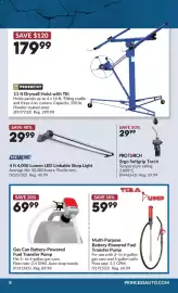 Princess Auto flyer Page 11: Tera pump multi-purpose battery-powered fuel transfer pump €59,99
