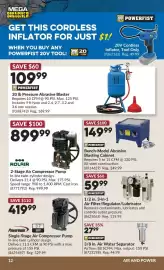 Princess Auto flyer Page 15: Rolair 2-Stage Air Compressor Pump €899,99, Powermate Single-Stage Air Compressor Pump €419,99