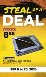 Princess Auto flyer Page 3: Powerfist 8 x 10 ft Heavy Duty Poly Tarp €8,88