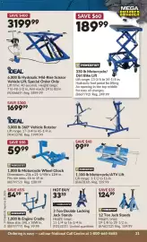 Princess Auto flyer Page 34: Powerfist 1,000 lb Motorcycle Wheel Chock €59,99, Powerfist 1,000 lb Engine Cradle €54,99