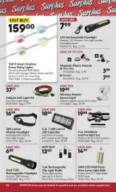 Princess Auto flyer Page 49: LED Light Bar €18,88, 4 pc Headlamp and Pen light Set €19,88