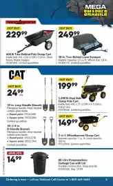 Princess Auto flyer Page 6: Red Rock 38 in. Tow-Behind Lawn Sweeper €249,99, 600 lb Tow-Behind Poly Dump Cart €229,99