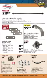 Princess Auto flyer Page 63: Powerfist 1/2 in. - 20 Wheel Lug Nuts €9,99, 3,500 lb 5-Leaf Slipper Trailer Spring €59,99
