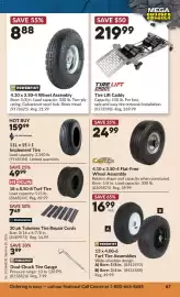 Princess Auto flyer Page 71: Powerfist 4.10 x 3.50-4 wheel assembly €8,88