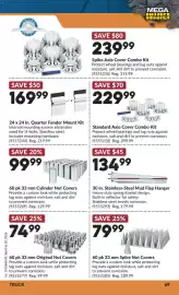Princess Auto flyer Page 73: Spike Nut Covers €79,99, Stainless-Steel Mud Flap Hanger €134,99