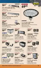 Princess Auto flyer Page 77: Evergear automotive 7 in. LED Light Bar €39,99, Evergear automotive 6 in. flood light €24,99