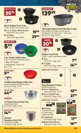 Princess Auto flyer Page 87: Red Mountain Valley steel shepherd hooks €12,99, Little Giant plastic utility pans €5,99