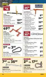 Princess Auto flyer Page 88: Powerfist high-tensile galvanized shackles €17,49, Powerfist rigging screws €35,99