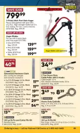 Princess Auto flyer Page 89: Red Rock 3-Point Hitch Post Hole Auger €799,99, Powerfist r-pin and cotter pin kit €13,79