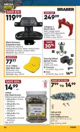 Princess Auto flyer Page 90: Braber category 1 quick hitch €249,99, Steering Wheel Spinner Knobs €9,99