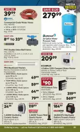 Princess Auto flyer Page 93: Thermosphere 1,500W Tower/Wall Quartz Heater €119,99, Canarm XFS Exhaust Fans €319,99