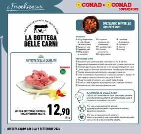 Volantino Conad Superstore settimana 36 Pagina 4: Polpa in spezzatino di vitello CONAD Percorso Qualità €12,90