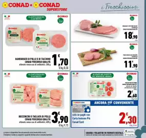 Volantino Conad Superstore settimana 36 Pagina 5: Hamburger di pollo o di tacchino Conad Percorso Qualità €1,70