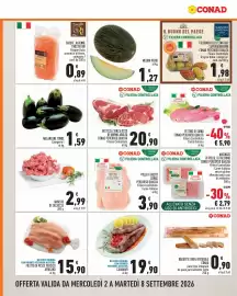 Volantino Conad Superstore | Convenienza Più Pagina 2: Meloni verdi €1,27, Pollo a busto CONAD €3,90