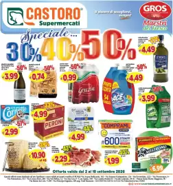 Volantino Il Castoro Supermercati Pagina 1: Piccini vermentino igt/morellino docg rosso €3,99, Garofalo pasta di semola €0,74