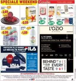 Volantino Il Castoro Supermercati Pagina 20: Acqua naturale Fabia €0,99, Sosio bresaola de baita €2,69