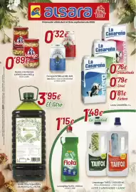 Folleto Alsara Supermercados Página 1: Aceite oliva virgen extra €3,99, La casareña - leche €0,79