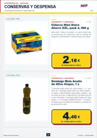 Folleto Sangüi Página 5: Domingo - mula aceite de oliva virgen €4,46, Cidacos - maiz dulce ahorro xxl €2,18