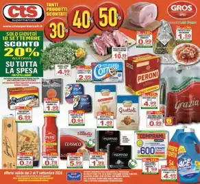 Volantino CTS Supermercati Pagina 1: Yogurt Muller Mix €0,64, Passata ai 6 pomodori Petti €0,79