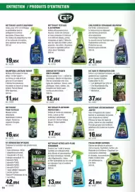 Catalogue Autobacs page 14: G5 NETTOYANT PLASTIQUES €17,95, GS NETTOYANT VITRES ANTI-PLUIE CÉRAMIQUE €13,95