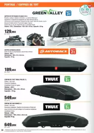 Catalogue Autobacs page 30: AUTOBACS COFFRE OSAKA €189,95, THULE COFFRE DE TOIT FORCE 3 L €649,95