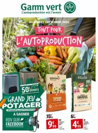 Catalogue Gamm vert page 1: ECLOZ TERREAU UNIVERSEL €4,99, Invivo Fumier de cheval €9,99