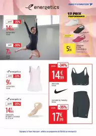 Catalogue Intersport page 17: Energetics JUSTAUCORPS Enfant €9,99, Energetics CHAUSSONS DE DANSE CLASSIQUE €14,99