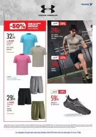 Catalogue Intersport page 21: Under Armour Rogue 6 €59,99, SHORT Homme €29,99