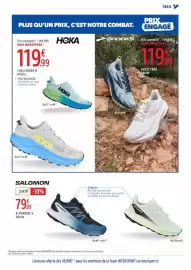 Catalogue Intersport page 29: HOKA CHALLENGER 8 €119,99, SALOMON ALPHARIDE 2 €79,99