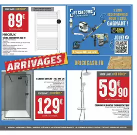 Catalogue Brico Cash page 3: COLONNE DE DOUCHE THERMOSTATIQUE €59,90, PAROI DE DOUCHE €129,00