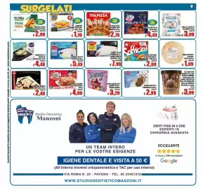 Volantino Top Supermercati Pagina 9: Sofficini Findus senza lattosio mozzarella €2,99, Germ Cina Ravioli Carne Vap €2,49
